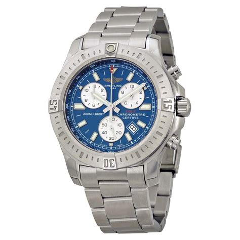 breitling colt automatic swiss movement chronograph blue dial with numbers|Breitling chronograph automatic price.